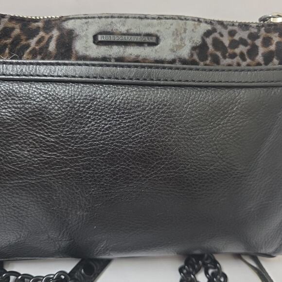 Y2K Rebecca Minkoff Mini MAC Convertible Crossbody Bag Leopard Print Calf Hair - Picture 5 of 11